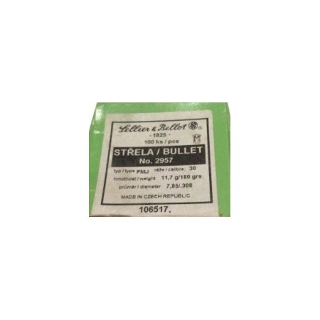 Ogives Sellier & Bellot calibre 30 180grs x100