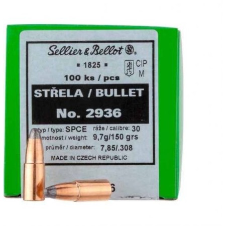 Ogives Sellier & bellot calibre 30 SPCE 150grs x100