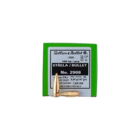 Ogives Sellier & Bellot calibre 30 FMJ 147grs x100