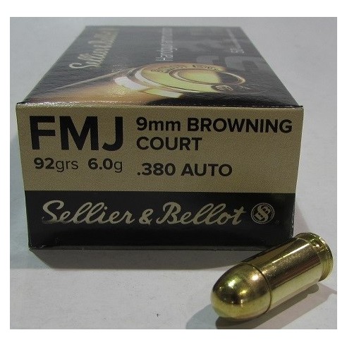 Cartouche Sellier & bellot calibre 380 auto...