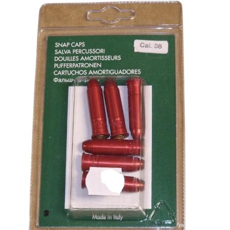 Douilles Amortisseur alu anodise Calibre 38/357 mag x6