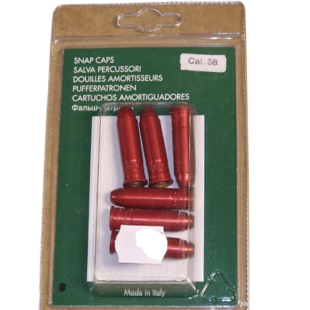 Douilles Amortisseur alu anodise Calibre 38/357 mag x6