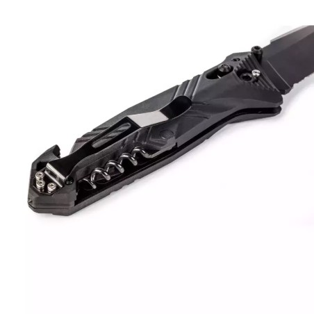 Couteau TB outdoor CAC serration Manche PA6 FV noir