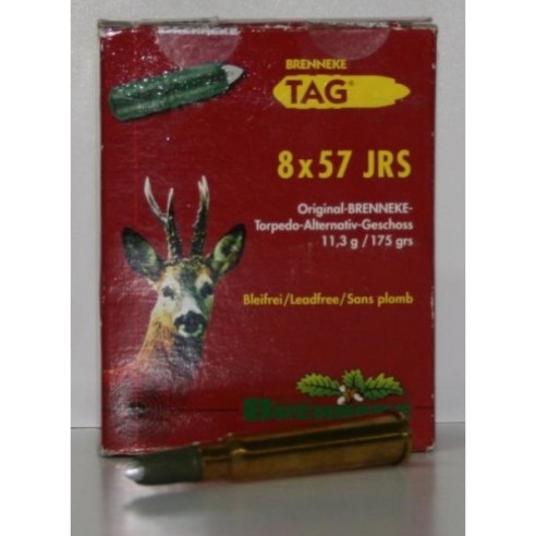 CARTOUCHES BRENEKKE TAG calibre 8X57 JRS 11.3g...