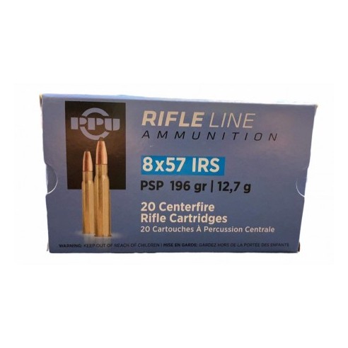 CARTOUCHE PPU calibre 8X57JRS PSP 196grs 12.7g x20