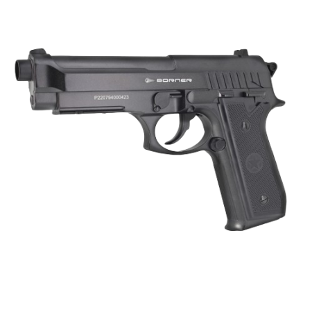 PISTOLET BORNER 92m metal CAL/4.5MM CO2