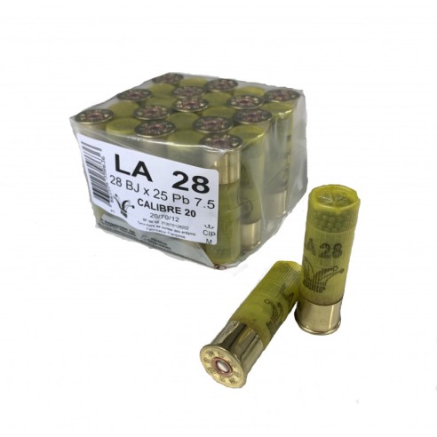 CARTOUCHE JOCKER calibre 20 LA 28 bg n8 FIBER x25