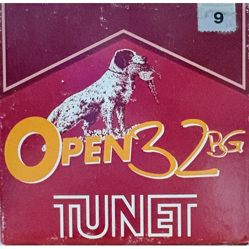 Cartouches TUNET OPEN calibre 12/70 32g BG n°9 x25