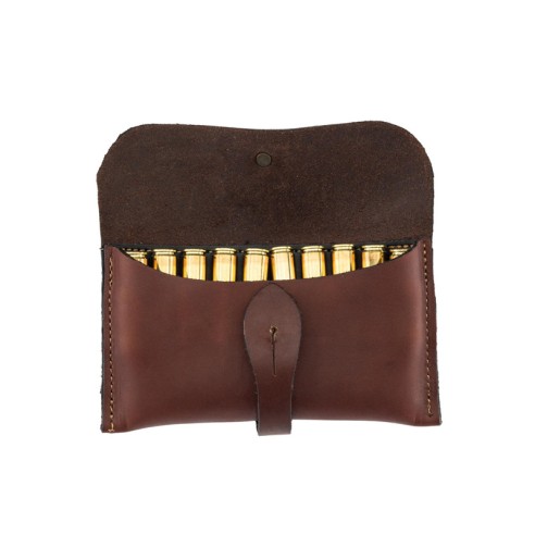 Pochette cuir gras marron - Country Sellerie...