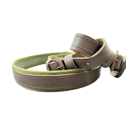 Bretelle toile et cuir