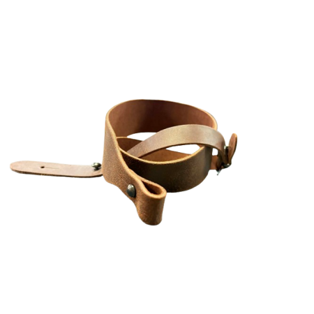 Bretelle carabine en croûte de cuir, boutons - COUNTRY...