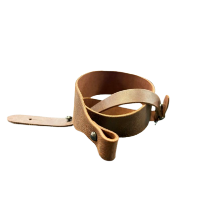 Bretelle carabine en croûte de cuir, boutons - COUNTRY CU1313