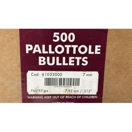 Ogives FIOCCHI calibre 32 (7.92mm) diam 312 97GR fmj x500