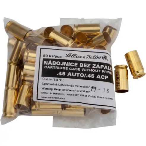 Douilles Sellier & Bellot calibre 45ACP x50