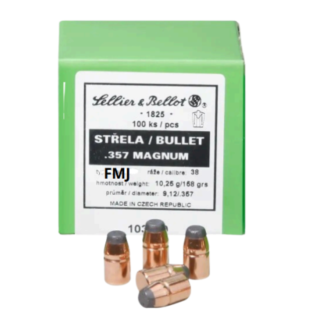 Ogives Sellier & Bellot calibre 357 Magnum FMJ x100