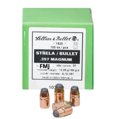 Ogives Sellier & Bellot calibre 357 Magnum FMJ...