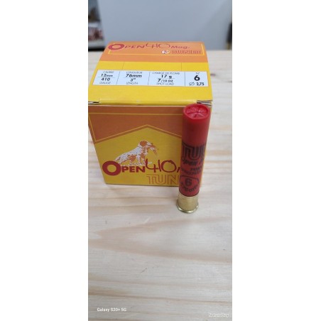 Cartouches TUNET OPEN calibre 410 MAG 76mm 17g n°6 x25