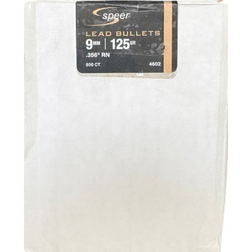 Ogives SPEER 9mm (356" RN) 125gr plinker plomb...