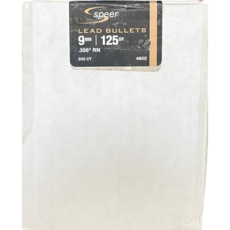 Ogives SPEER 9mm (356" RN) 125gr plinker plomb round nose x500