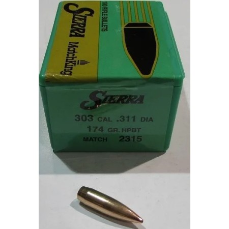 Ogives SIERRA 303 cal .311 diam 174gr HPBT (2315) x100