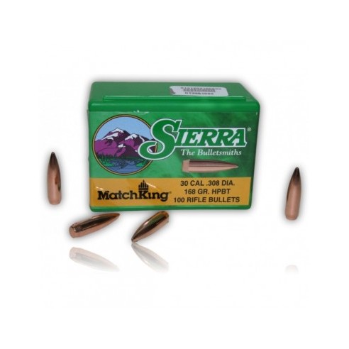 Ogives SIERRA 30 CAL .308 DIA 168GR. HPBT...