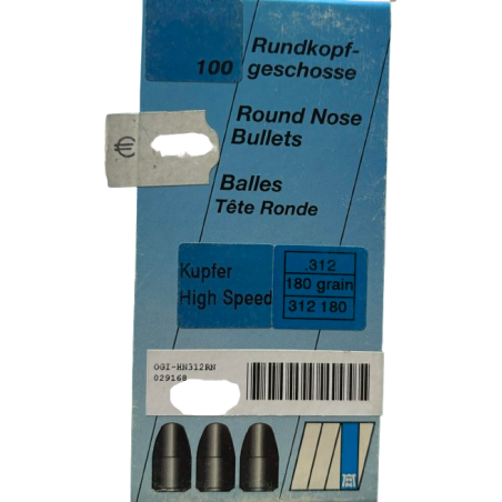 Ogives HN 312 RN 180gr x100