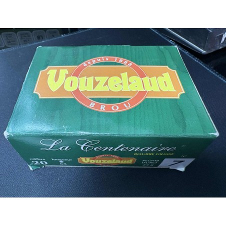 Cartouches Vouzelaud - La Centenaire tube plastique calibre 20/65mm 24G n°7 x10