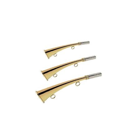 Corne TUNET de chasse en laiton cintrée 25cm
