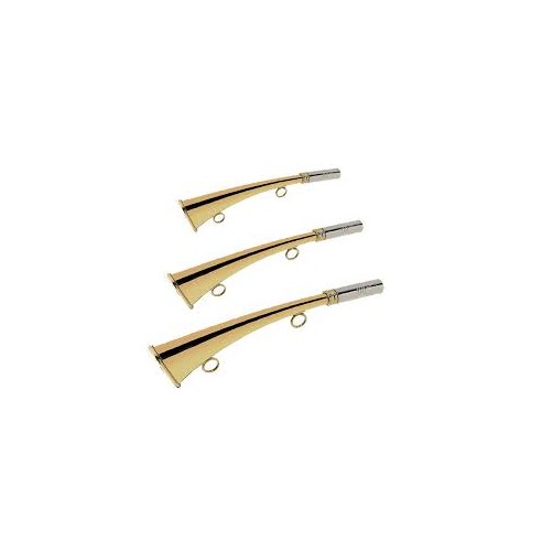 Corne TUNET de chasse en laiton cintrée 25cm