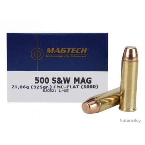 Cartouches MAGTECH calibre 500 SW MAG 325gr FMJ...