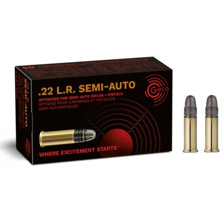 Cartouches GECO calibre 22lr semi-auto 2.6g 40g x50