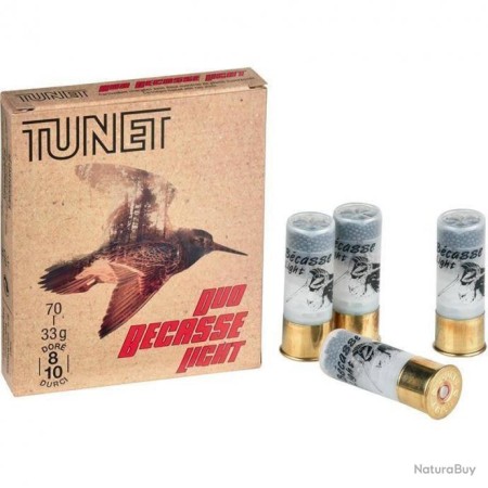 Cartouches TUNET duo bécasse light calibre 12/70 bourre...