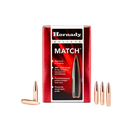 Ogives HORNADY 22 cal 52gr BTHP MATCH x100