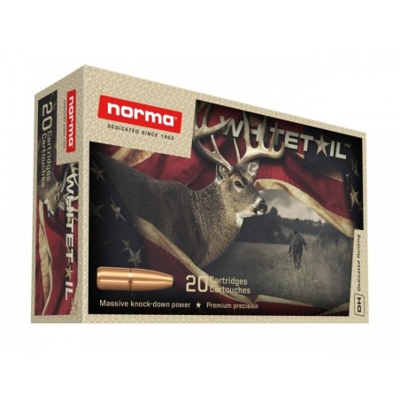 Cartouches NORMA calibre 300WM WHITETAIL 9.7g 150gr x20