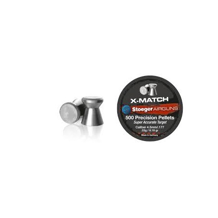 Plombs STOEGER X-MATCH tête plate calibre 4.5mm 53 g...