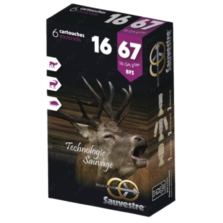 Cartouches SAUVESTRE calibre 16/67 BFS plomb x6