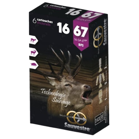 Cartouches SAUVESTRE calibre 16/67 BFS plomb x6