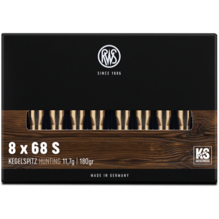 Cartouches RWS calibre 8x68S KS 11.7g 180gr x20