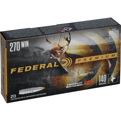 Cartouches FEDERAL calibre 270win 140gr TROPHY...