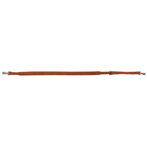 Bretelle fusil en croûte de cuir, mousquetons -...