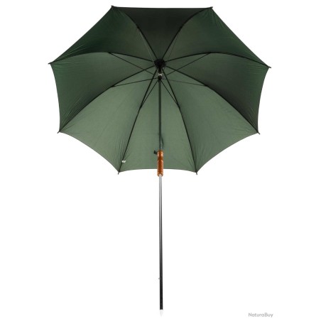 Parapluie ombrelle de chasse à pied télescopique, fait pour être planté au sol.
