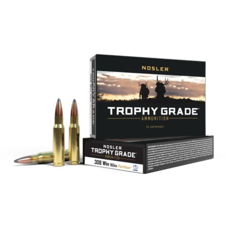 Cartouches NOSLER calibre 308Win trophy partition 165gr x20