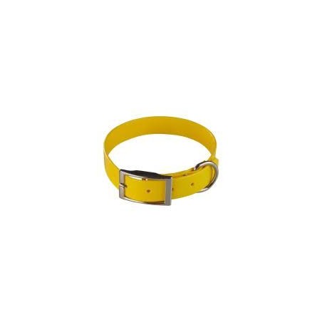 Collier Helen Baud biothane biogold jaune d'œuf 600 mm x 25mm x 2.6mm