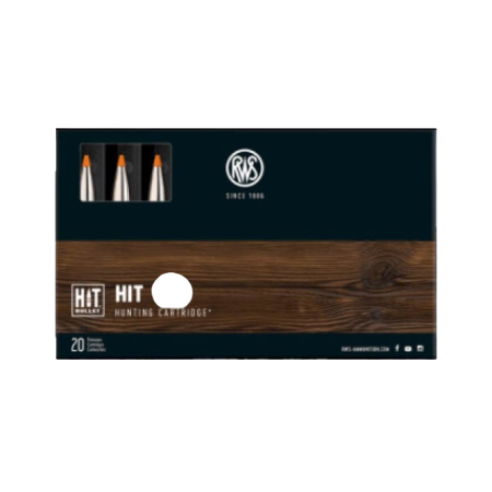 Cartouches RWS calibre 308 WIN HIT 10.7G 165gr x20