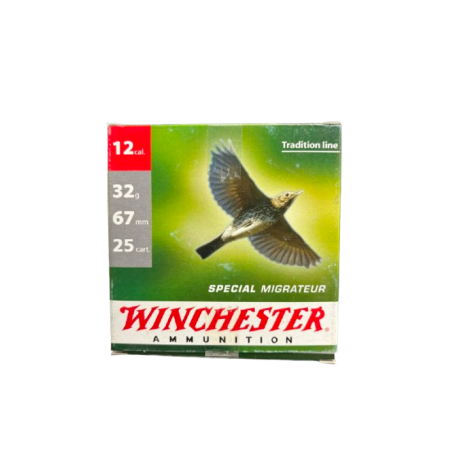 Cartouches WINCHESTER MIGRATEUR calibre 12/67 32g BJ n°7.5 X25