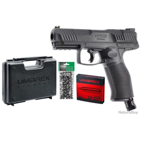 Pack Pistolet de défense UMAREX T4E TPX 50 GEN.2 BLK CO2...