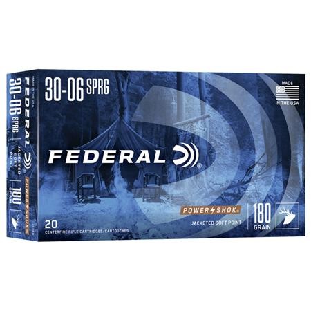 CARTOUCHE FEDERAL 30-06 180GR PS-SP POWER SHOK x20