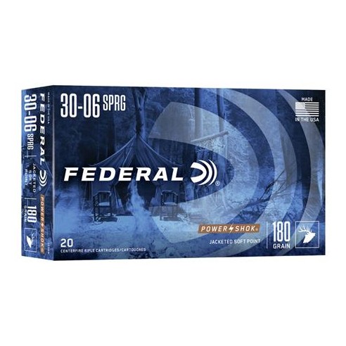 CARTOUCHE FEDERAL 30-06 180GR PS-SP POWER SHOK x20
