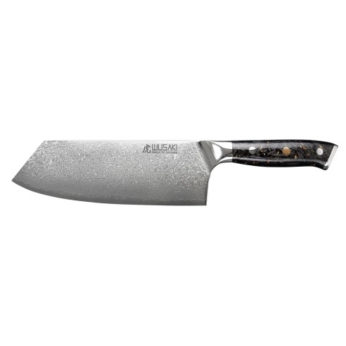 Couteau de chef chinois Wusaki Sakin Damas 10Cr...