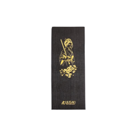 Couteau de chef Wusaki Sakin Damas 10Cr 20cm manche en fibre de carbone et feuille d'or